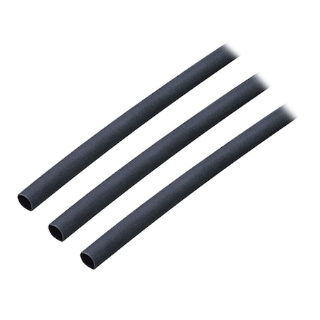 Ancor Adhesive Lined Heat Shrink Tube, 3:1 I.D. Shrink Ratio, 3/16 in I.D. Before Shrinking, Black, 3 in 302103